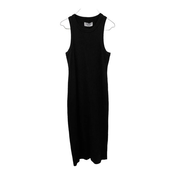 NWT Sold Out NYC Not So Basic Dress MEDIUM Black Ribbed Knit Sleeveless Midi - Picture 2 of 4